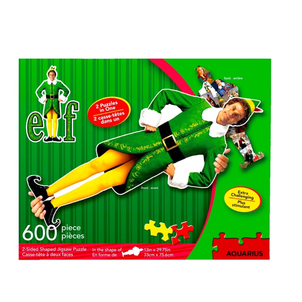 ELF buddy Elf Puzzle (2-Sided Shaped 600 Piece Jigsaw Puzzle) - Glare Free